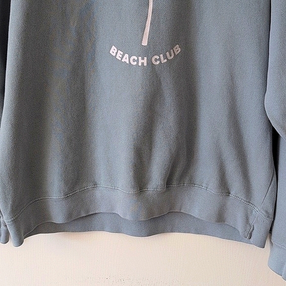 Beach Riot Women's Large Crewneck Sweatshirt Green Vacation Beachy Coastal - Picture 2 of 8
